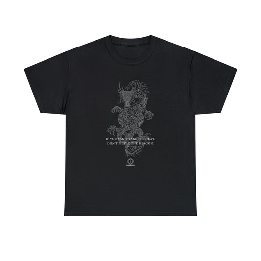 Unisex Heavy Cotton Tee - If you can't take the heat, don't tickle the dragon. Scott Fahlman